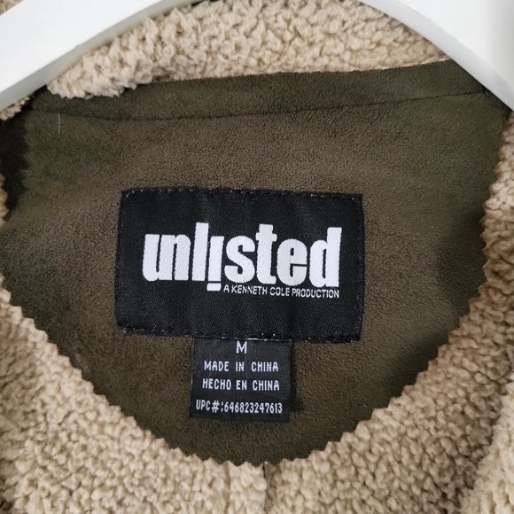 Unlisted by Kenneth Cole Faux Suede Jacket SZ M - Picture 4 of 6